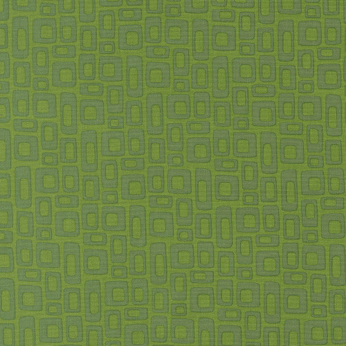 Moda Fabrics Scenery Elizabeth Hartman Marshmallow Geometrics Marshmallow Evergreen Green