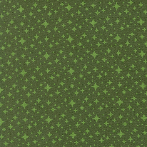 Moda Fabrics Scenery Elizabeth Hartman Starlight Starlight Cypress Green