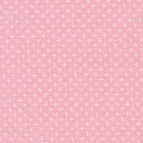 Moda Fabrics Scenery Elizabeth Hartman Diamonds Diamonds Blush Pink, soft pink fabric with a delicate diamond pattern in a subtle blush hue.