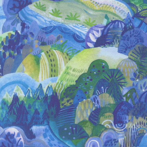 Moda Fabrics Northern Brights Amarilys Henderson Lake City Sky Blue