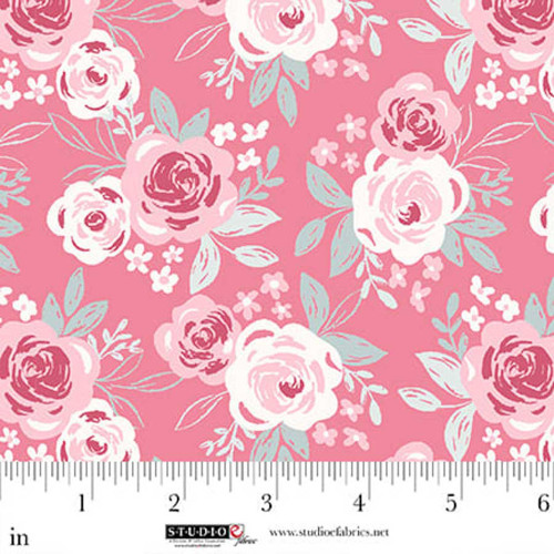 Studio E Fabrics Beautiful Bowquets Maureen Fiorellini Pink Multi Roses