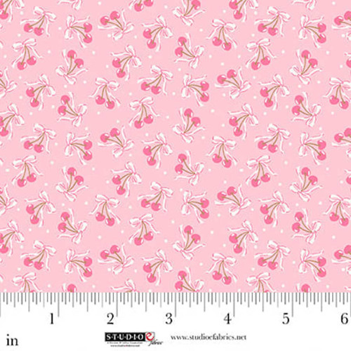 Studio E Fabrics Beautiful Bowquets Maureen Fiorellini Light Pink Cherries