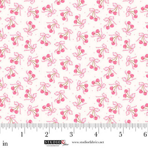 Studio E Fabrics Beautiful Bowquets Maureen Fiorellini Cream Cherries