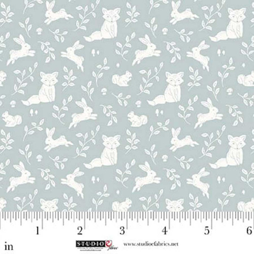 Studio E Fabrics Beautiful Bowquets Maureen Fiorellini Green Cream Animals