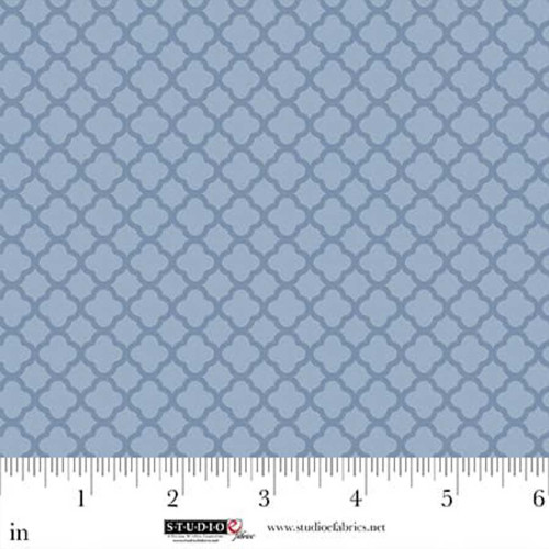 Studio E Fabrics Beautiful Bowquets Maureen Fiorellini Blue Lattice