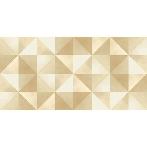 Moda Fabrics Spectrum 108 Inch Wide Quilt Backing Quilt Block Sand Cream, geometric quilt backing fabric with beige and cream triangles in a repeating pattern.