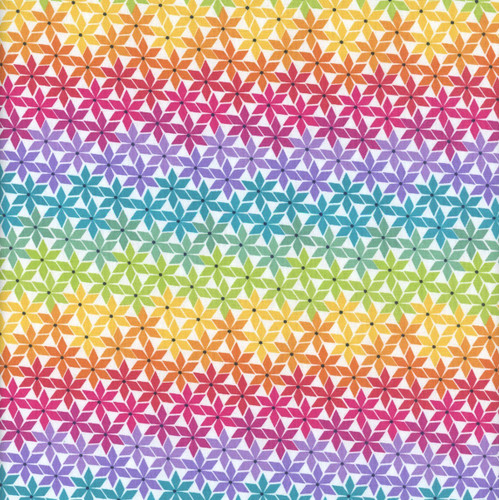 Riley Blake Fabrics Chasing Rainbows Leslie Ryan Stellar Weave Rainbow