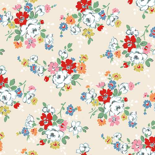Riley Blake Fabrics Cath Kidston Signature Collection Clifton Rose Cream