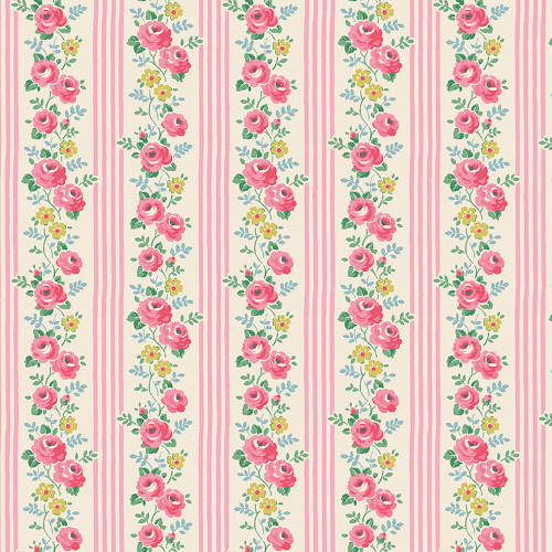 Riley Blake Fabrics Cath Kidston Signature Collection Stripe Pink