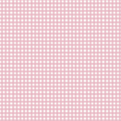 Riley Blake Fabrics Cath Kidston Signature Collection Gingham Pink, pink and white gingham fabric with a classic checkered pattern.