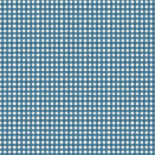 Riley Blake Fabrics Cath Kidston Signature Collection Gingham Navy, blue and white gingham check fabric pattern.
