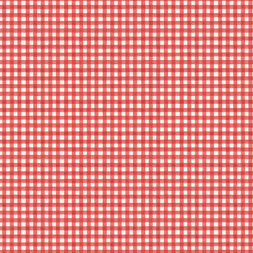 Riley Blake Fabrics Cath Kidston Signature Collection Gingham Red, a red and white checkered gingham fabric pattern.