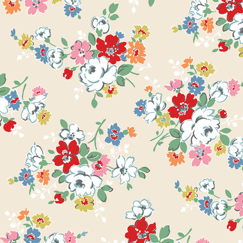 Riley Blake Fabrics Cath Kidston Signature Collection 108 Inch Wide Quilt Back Clifton Rose Cream