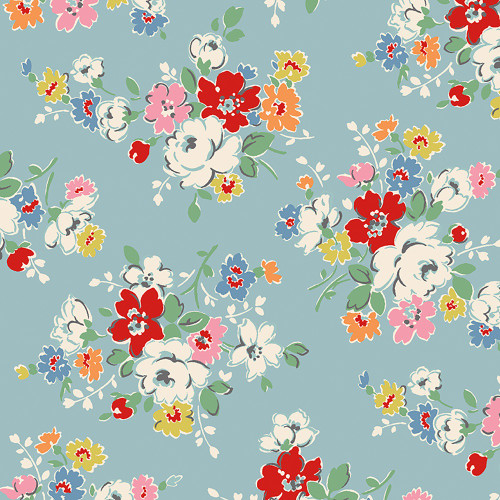 Riley Blake Fabrics Cath Kidston Signature Collection 108 Inch Wide Quilt Back Clifton Rose Blue