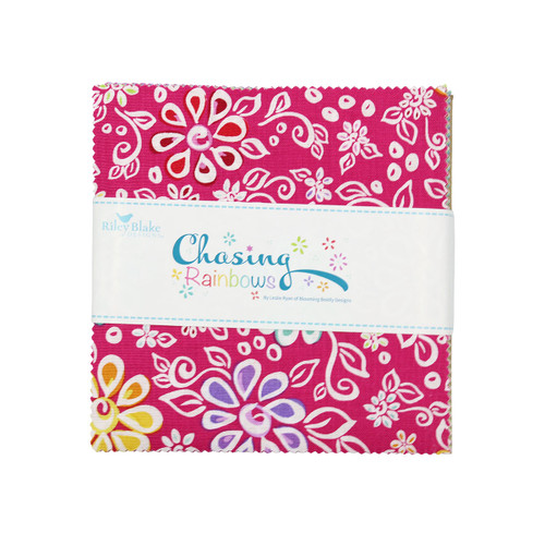 Riley Blake Fabrics Chasing Rainbows Leslie Ryan 5 Inch Stacker, 42 Pcs.