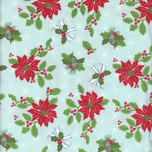 Riley Blake Fabrics Claus and Co Melissa Mortenson Main Blue