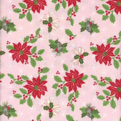 Riley Blake Fabrics Claus and Co Melissa Mortenson Main Pink
