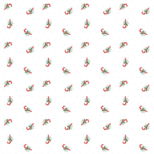 Riley Blake Fabrics Claus and Co Melissa Mortenson Candy Cane Toss White