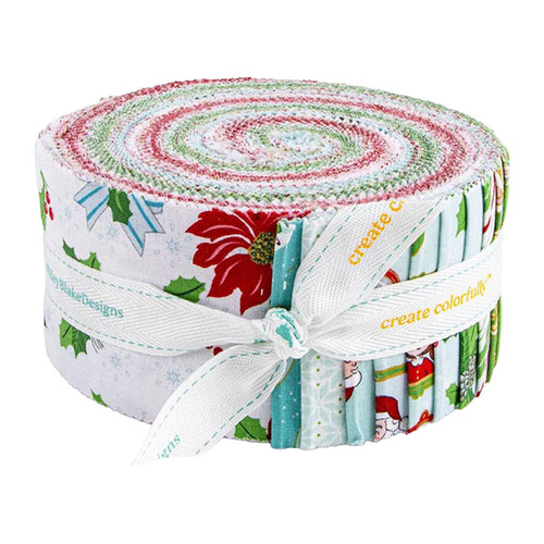 Riley Blake Fabrics Claus and Co Melissa Mortenson 2.5 Inch Rolie Polie, 40 Pcs.