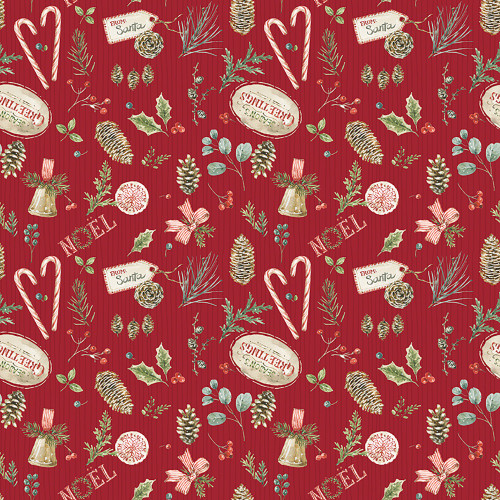 Riley Blake Fabrics Holiday Spirit Lisa Audit Christmas Toss Red