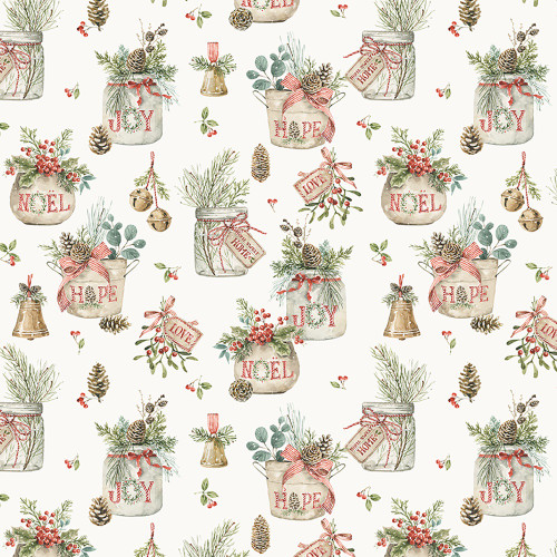 Riley Blake Fabrics Holiday Spirit Lisa Audit Main Cream