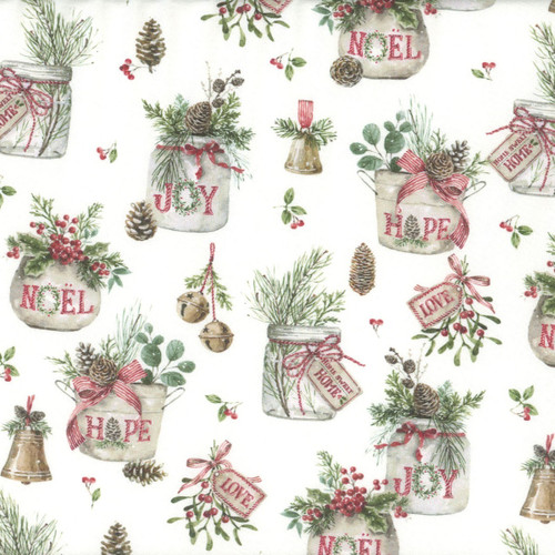 Riley Blake Fabrics Holiday Spirit Lisa Audit Main Cream