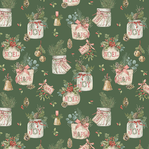 Riley Blake Fabrics Holiday Spirit Lisa Audit Main Green