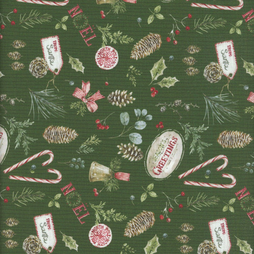 Riley Blake Fabrics Holiday Spirit Lisa Audit Christmas Toss Green