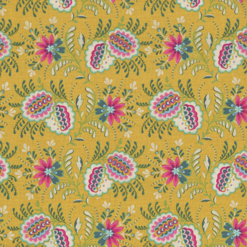 Riley Blake Fabrics Kipling Gardens Lily Ashbury Pemberly Mustard Yellow