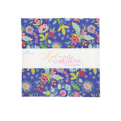 Riley Blake Fabrics Kipling Gardens Lily Ashbury 10 Inch Stacker, 42 Pcs.