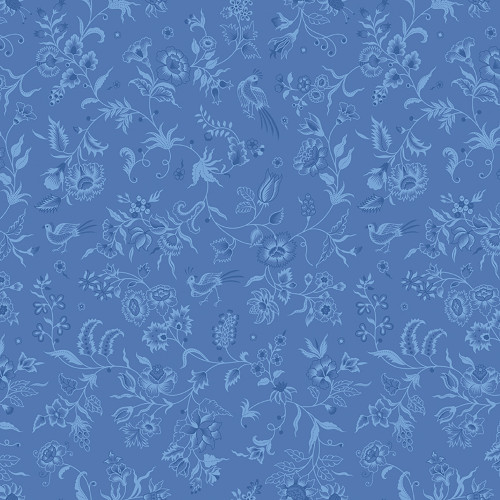 Riley Blake Fabrics Kipling Gardens Lily Ashbury Haviland Blueberry Blue