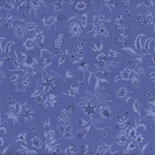 Riley Blake Fabrics Kipling Gardens Lily Ashbury Haviland Blueberry Blue