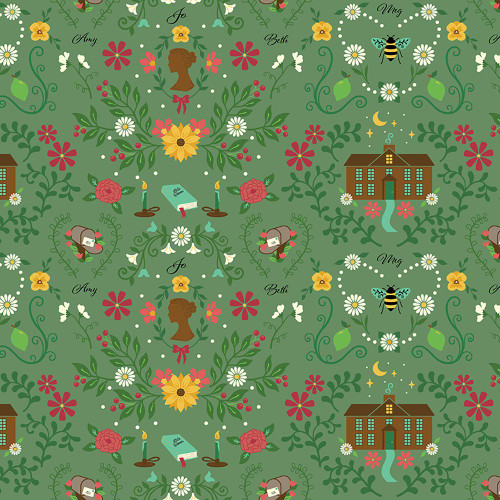 Riley Blake Fabrics Orchard House Heather Peterson Homestead Green