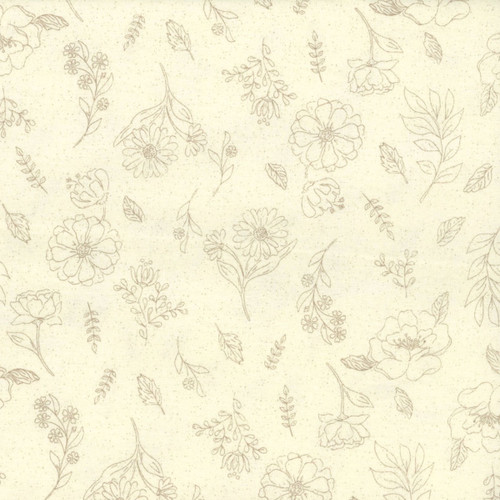 Riley Blake Fabrics Orchard House Heather Peterson Sketch Floral Cream