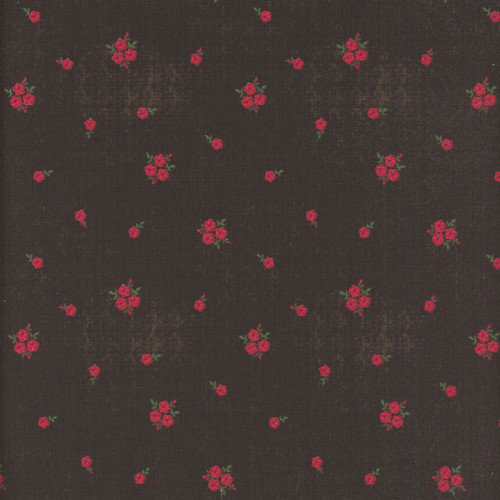 Riley Blake Fabrics Orchard House Heather Peterson Rose Clusters Black