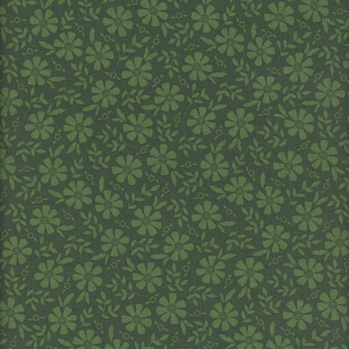 Riley Blake Fabrics Orchard House Heather Peterson Tonal Flowers Green