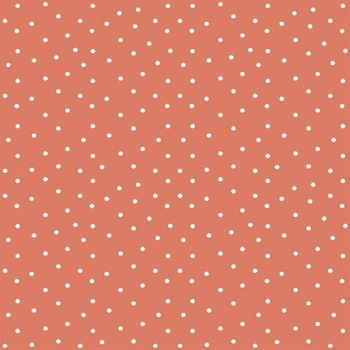 Riley Blake Fabrics Sketchbook Lisa Audit Dots Ginger, pink fabric with white polka dots pattern.