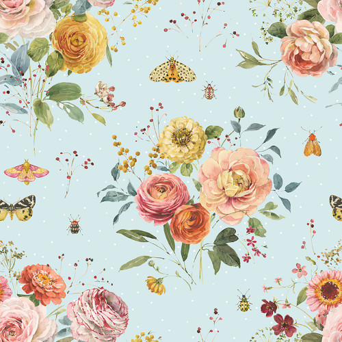 Riley Blake Fabrics Sketchbook Lisa Audit Main Blue