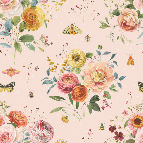 Riley Blake Fabrics Sketchbook Lisa Audit Main Peachy