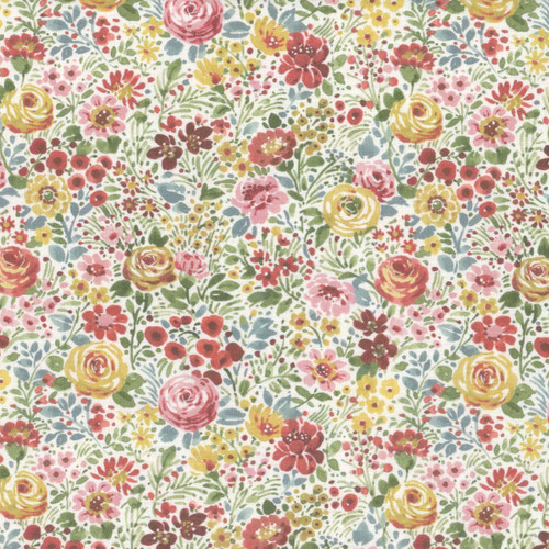 Riley Blake Fabrics Sketchbook Lisa Audit Flower Garden Cream