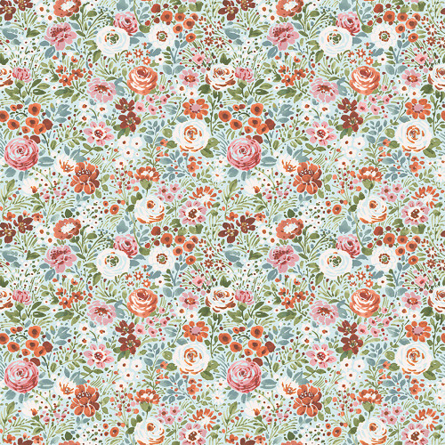 Riley Blake Fabrics Sketchbook Lisa Audit Flower Garden Blue