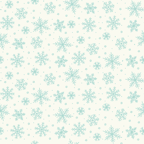 Riley Blake Fabrics The North Pole Flannel My Minds Eye Snowflakes White