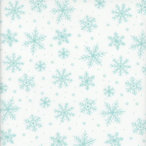 Riley Blake Fabrics The North Pole Flannel My Minds Eye Snowflakes White