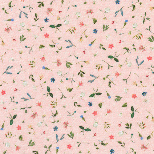 Robert Kaufman Fabrics Twighlight Terrace Primrose Pink Tossed Mini Flowers