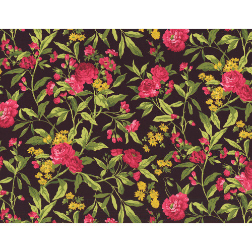 Liberty of London Fabrics Tana Lawn Bloom Serenade Matilda Trail Burgundy Red Pink Roses