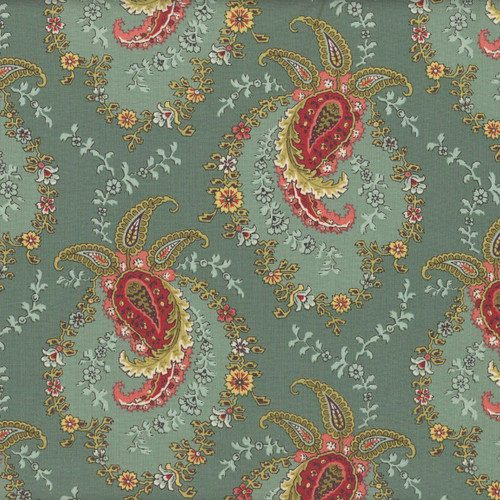 Andover Fabrics Laundry Basket Secret Stash Favorites Amber Paisley Primrose