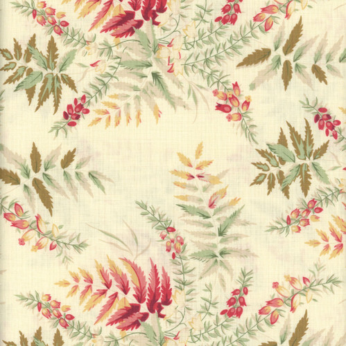 Andover Fabrics Laundry Basket Secret Stash Favorites Blue Willow Fern Almond