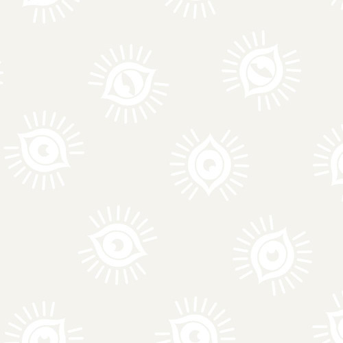 FreeSpirit Fabrics Legendary by Tula Pink In Plain Sight Pearl White on White, fabric with a subtle white-on-white eye pattern design.