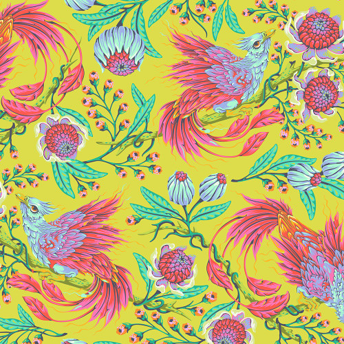 FreeSpirit Fabrics Legendary Cotton Lawn by Tula Pink Hot Wings Apple Green
