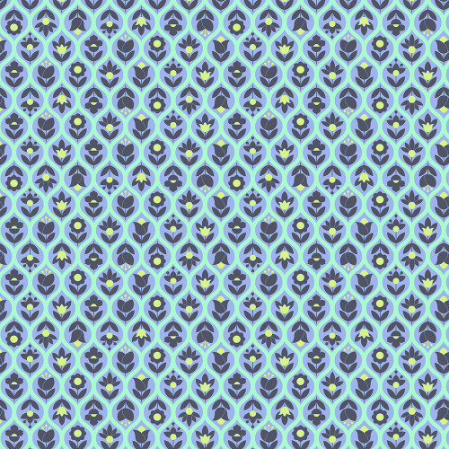FreeSpirit Fabrics Legendary Cotton Lawn by Tula Pink Beg Your Garden Dream Blue